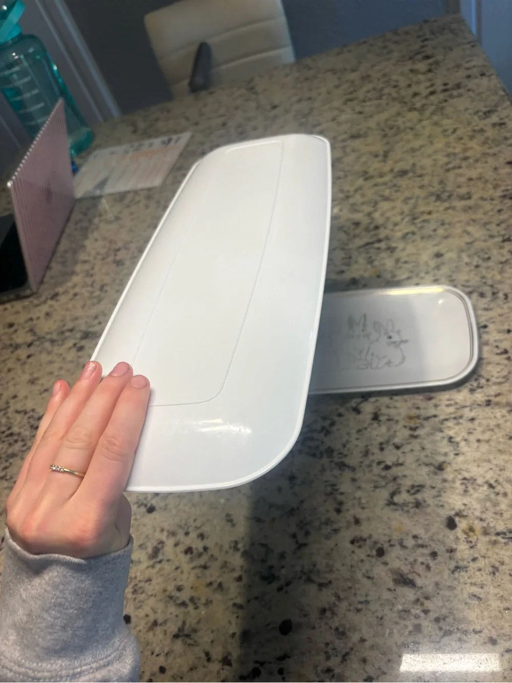 White Bunny Serving Tray - Set of 2